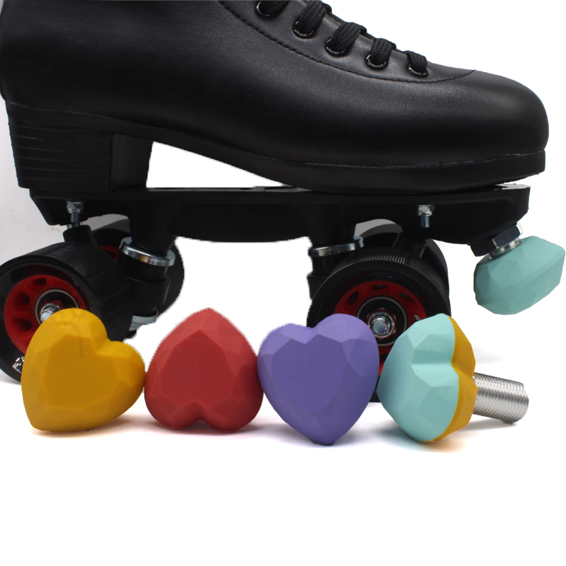 Tehdas Direct Sale räätälöity sydän timantti muoto säädettävä Toe Stop Roller Skate Puhdas väri