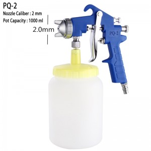 PQ-2 Air Spray Gun 2.0 mm suutin OEM tehdas Muovinen metalli Tehokas sumutus Pneumaattiset maalityökalut autolle ja huonekaluille